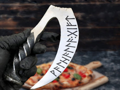 The Original Forged "Railroad Spike" Pizza Axe | Forged Axe Pizza Cutter