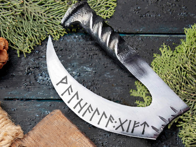The Original Forged "Railroad Spike" Pizza Axe | Forged Axe Pizza Cutter