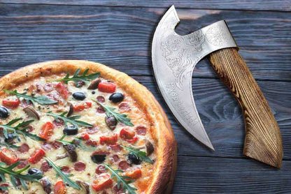 The Original Engraved Skull Pizza Axe | Engraved Axe Pizza Cutter